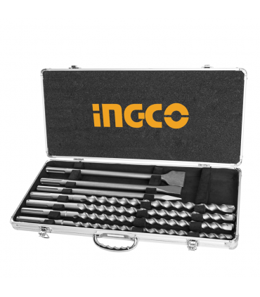 Ingco AKD5075 7 Pieces SDS Max Hammer Drill Bit & Chisel Set