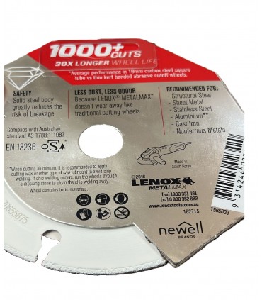 Lenox 1985009 Metal Max 100 x 16 x 1.3mm Diamond Blade