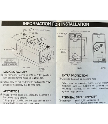 MK Honeywell IP66 Certified Switch Isolator - 2 Poles/4 Poles