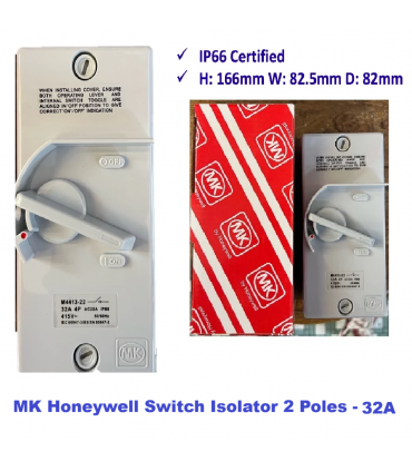 MK Honeywell IP66 Certified Switch Isolator - 2 Poles/4 Poles
