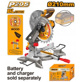 Ingco 20V CMS2021 Lithium-ion 4.0 Ah Brushless Cordless Mitre Saw