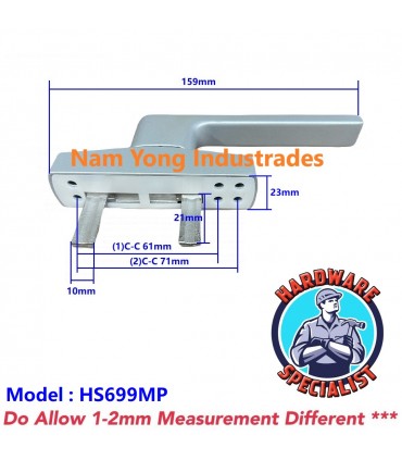 Hardware Specialist HS699MP Multi Point Window Handle