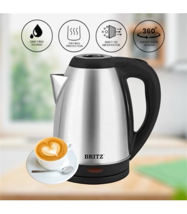 Britz BR-K182S SUS304 Base Stainess Steel Auto Switch Electric Kettle