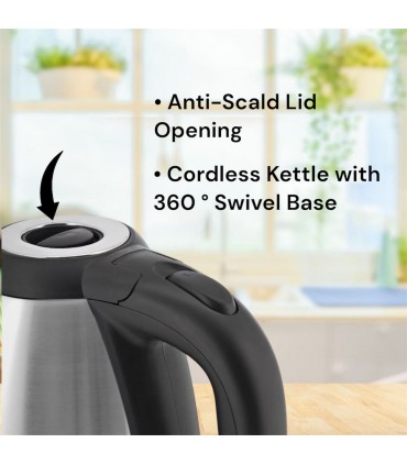 Britz BR-K182S SUS304 Base Stainess Steel Auto Switch Electric Kettle