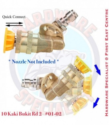Hardware Specialist 1/4 Quick Click 90 Degree Adjustable Adaptor