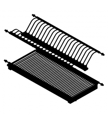 ecoWare Luxury 201 Stainless Steel Dish Rack  - Black