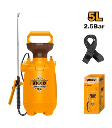 Ingco HSPP30502 Garden Fertilizer 2.5 Bar Pressure Sprayer - 5.0 Litre