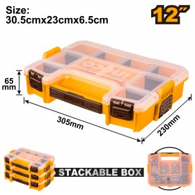 INGCO 12 inch Plastic Stackable Screw Box Organizer PBX1211