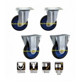 Prestar 4 Inch Standard Swivel & Rigid Castor Wheel
