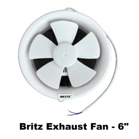 Britz BR-REF Low Noise Energy Saving Round Exhaust Fan - 6 inch