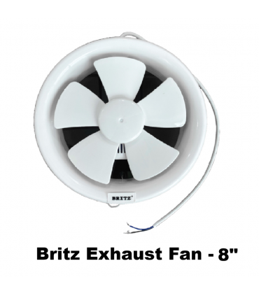 Britz BR-REF Low Noise Energy Saving Round Exhaust Fan - 8 inch