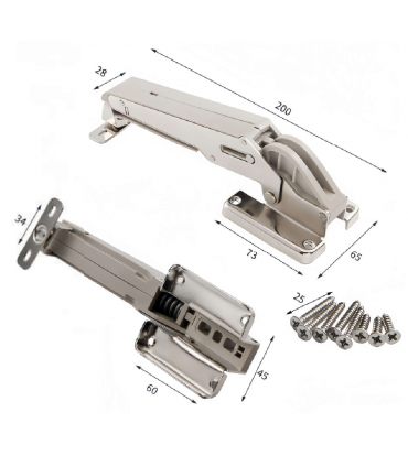 Moco MCH232 ABS Carbon Steel Top Mounted Soft Closing Lift Up Door Support