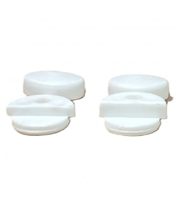 PVC Mirror Holder Clip White 4 Pieces - Flat/Corner
