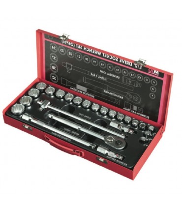 M10 419MB 1/2 inch Drive 12pt Metric Socket Set - 24 Pieces