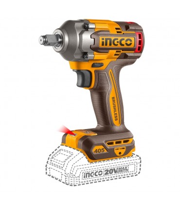 Ingco CIWLI20451 20V Brushless 405Nm 2-in-1 Cordless Impact Wrench - Bare Unit