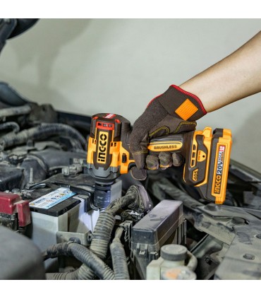 Ingco CIWLI20451 20V Brushless 405Nm 2-in-1 Cordless Impact Wrench - Bare Unit