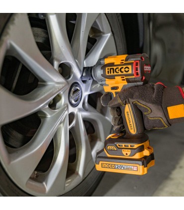 Ingco CIWLI20451 20V Brushless 405Nm 2-in-1 Cordless Impact Wrench - Bare Unit