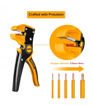 Ingco HWSP15608 7 Inch Precise Cutting Handy Wire Stripper