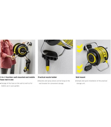 Karcher HR 4.30 30M Wall Mounted & Mobile Hose Carrier Set