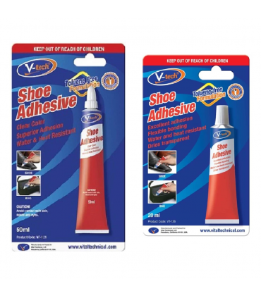 V-Tech VT-121/VT-126 Water and Heat Resistant Shoe Adhesive - 20mL/50mL