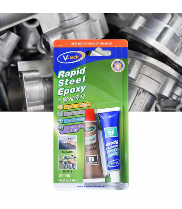 V-Tech VT-140 Rapid Steel 4 Minutes Epoxy - 56.8g (2oz)