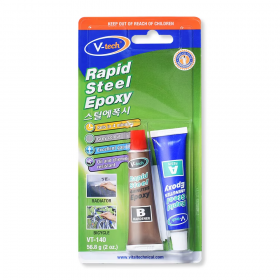 V-Tech VT-140 Rapid Steel 4 Minutes Epoxy - 56.8g (2oz)