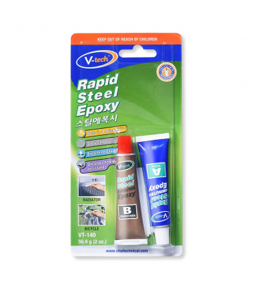 V-Tech VT-140 Rapid Steel 4 Minutes Epoxy - 56.8g (2oz)