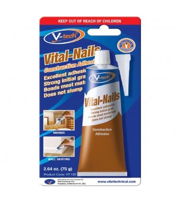 V-Tech VT-133 Vital Nails Construction Adhesive Sealant - 75g (2.64oz)