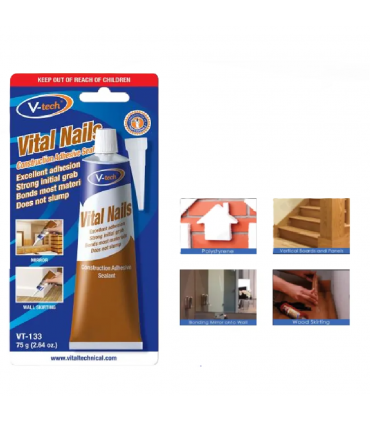 V-Tech VT-133 Vital Nails Construction Adhesive Sealant - 75g (2.64oz)