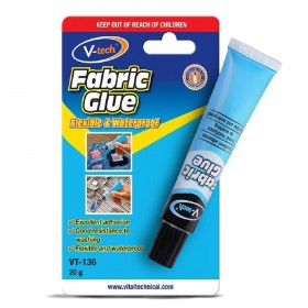 V-Tech VT-136 Fabric Glue Flexible & Waterproof Adhesive  - 20g