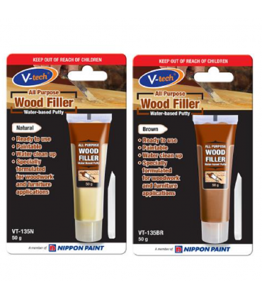 V-Tech VT-135 All Purpose Wood Filler Water Based Putty - 50g