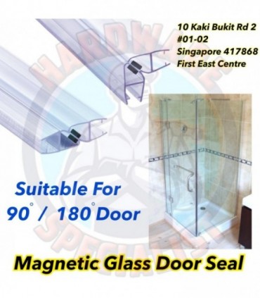 Bathroom Magnetic Glass Door Seal For 90 / 180 Degree Door (Shower Seal)