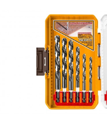 Ingco AKDL11206 HSS 12 Pieces Hex Shank Drill Bit Set