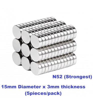 N52 Neodymium Disc Magnets Strong Rare Earth Magnet Pack - 8mm & 5mm