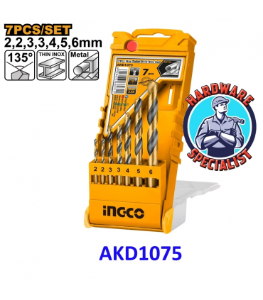 Ingco AKD1075 7 Pieces HSS Drill Bit Set - 2 - 6mm