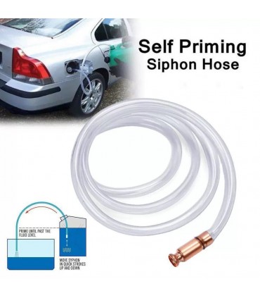 Self Priming Siphon Hose 1.5m Portable Fluid Transfer Pump Tube