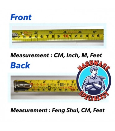Wood Feng Shui Measuring Tape 5m