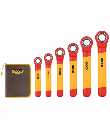 Ingco HKISPA0603 6-Piece Insulated Ratchet Wrench Set 10-19mm