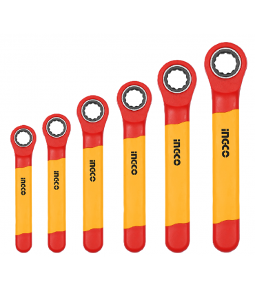 Ingco HKISPA0603 6-Piece Insulated Ratchet Wrench Set 10-19mm