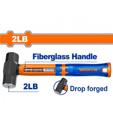 Wadfow WHM4302 Drop-forged Carbon Steel Fiberglass Handle Sledge Hammer