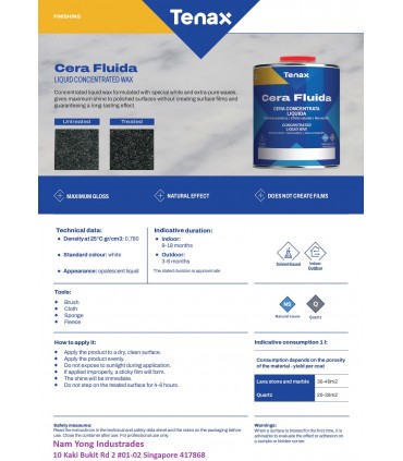 Tenax Cera Fluida Liquid Wax - 1 Quart