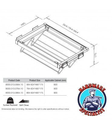 Ecoware Caldo 013 Pull Out Shoe Rack with Soft Close Slide - Mocca