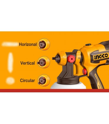 Ingco SPG4506 530W Electric Paint Spray Gun 1000mL Adjustable HVLP Sprayer