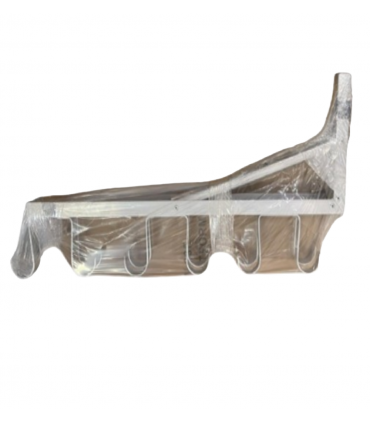 Heavy Duty Ceiling Mount Bamboo Laundry Rack Multi Hook Clothes Hanging Organizer