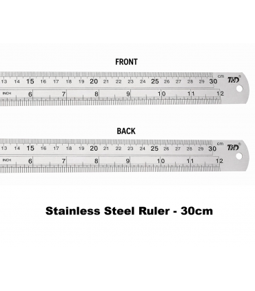 Stainless Steel Measuring Ruler - 30cm / 100cm Precision Scale