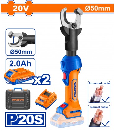 Wadfow WCR2M50 20V Lithium-Ion 50mm Cordless Hydraulic Cable Cutter