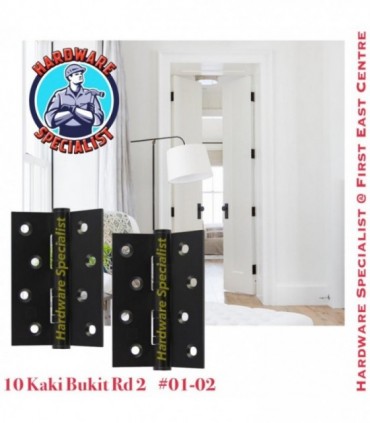 4 Inch Stainless Steel Black Door Hinge (1 Pair)
