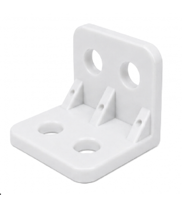 Hardware Specialist PVC L-Bracket 27mm x 21mm Mounting Corner Bracket - White