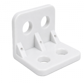 Hardware Specialist PVC L-Bracket 27mm x 21mm Mounting Corner Bracket - White