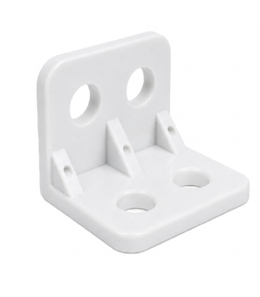 Hardware Specialist PVC L-Bracket 27mm x 21mm Mounting Corner Bracket - White